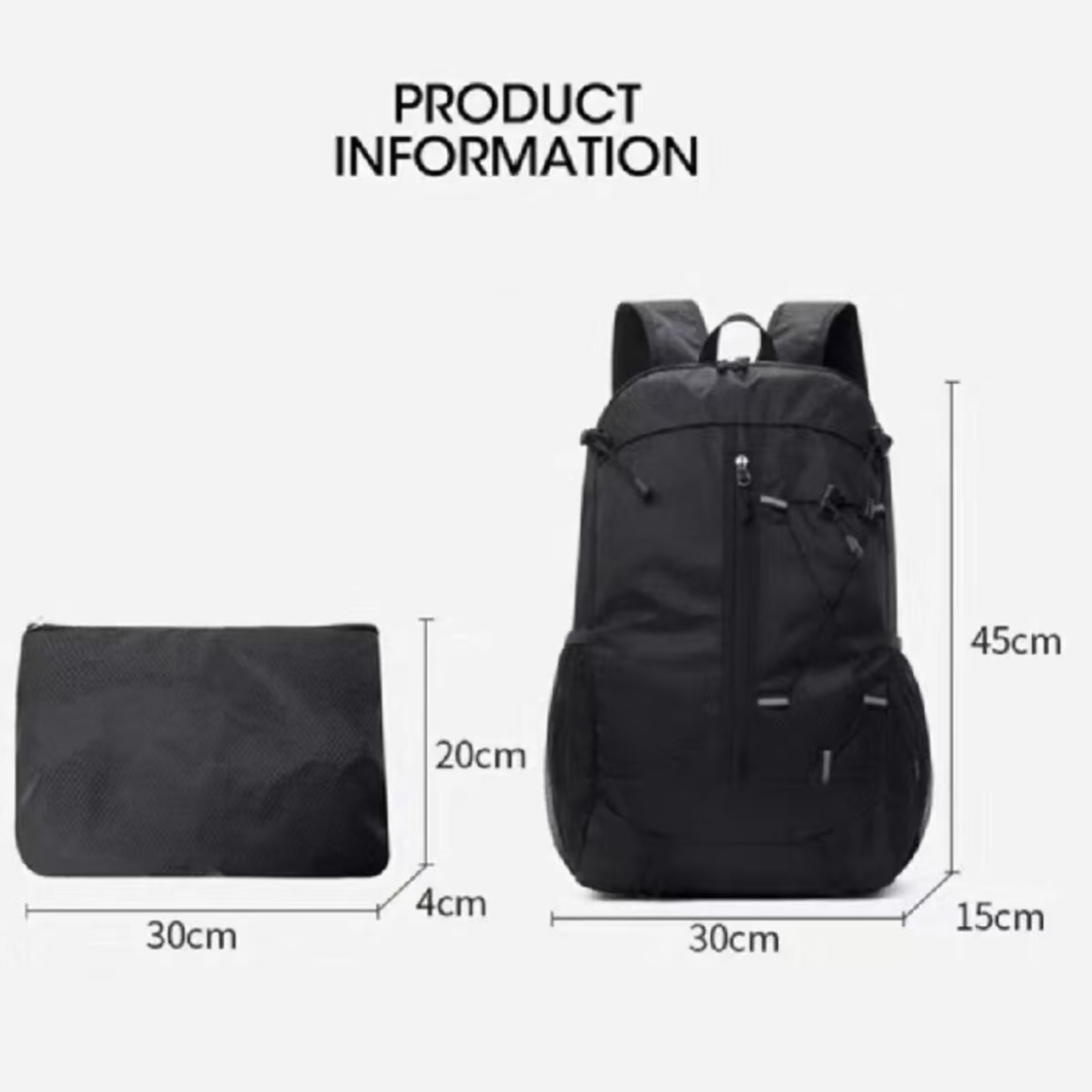 30L Lightweight Foldable Gym Backpack for Basketball Daily Use Outdoor Day Hiking Travel