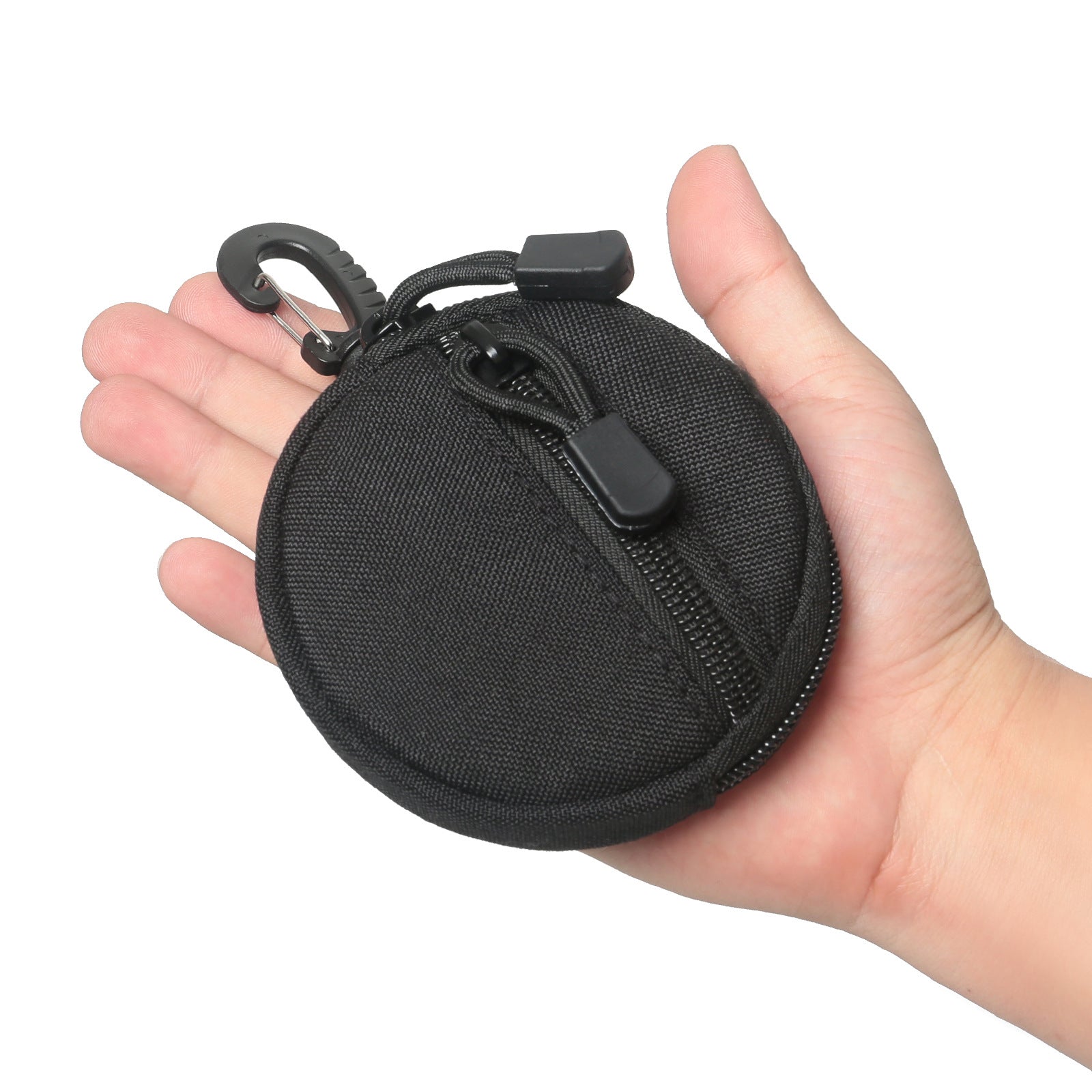 1000 D EDC Nylon Fabric Mini Key Earbuds Coin Pouch with Hook