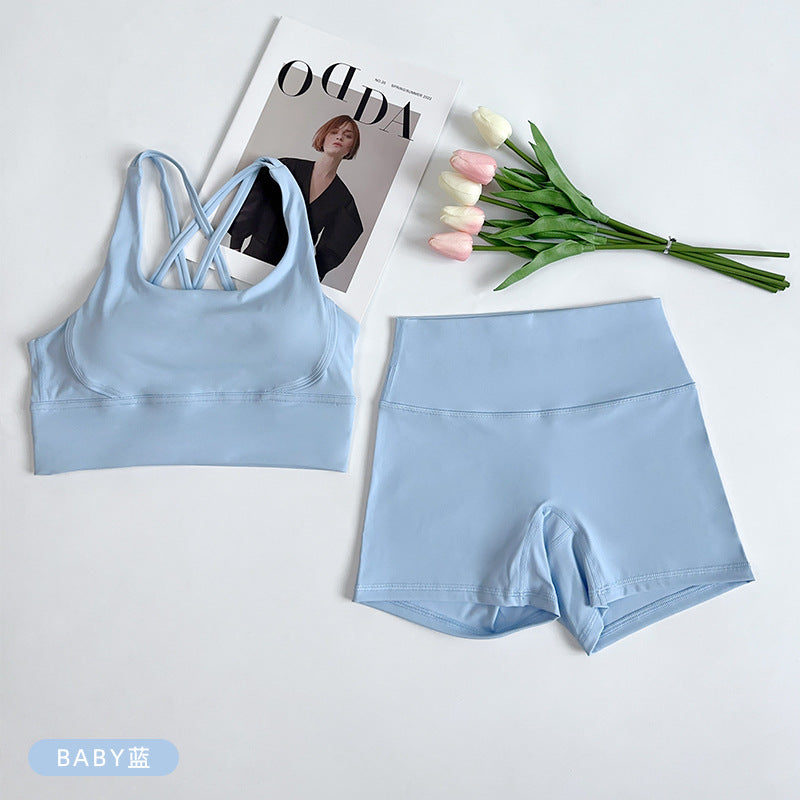Gym & Yoga Women's Dopamine Color Summer Tank Top & Shorts Activewear Set