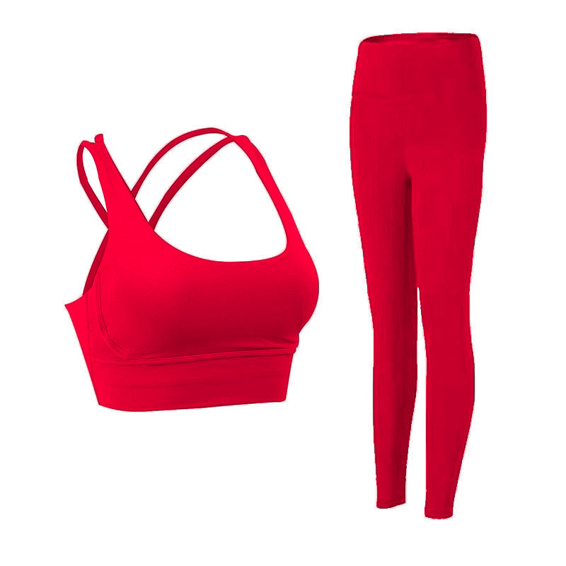 Women's Casual Multi-Sport 2 Piece Activewear Set, Halter Crop Tank Top & High Waist Full Length Yoga Leggings, Multiple Dopamine Colors for Gym Yoga Daily Casual Wear