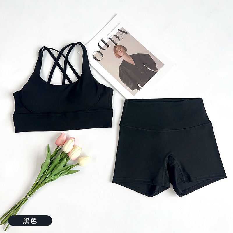 Gym & Yoga Women's Dopamine Color Summer Tank Top & Shorts Activewear Set