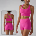 Gym & Yoga Women's Dopamine Color Summer Tank Top & Shorts Activewear Set
