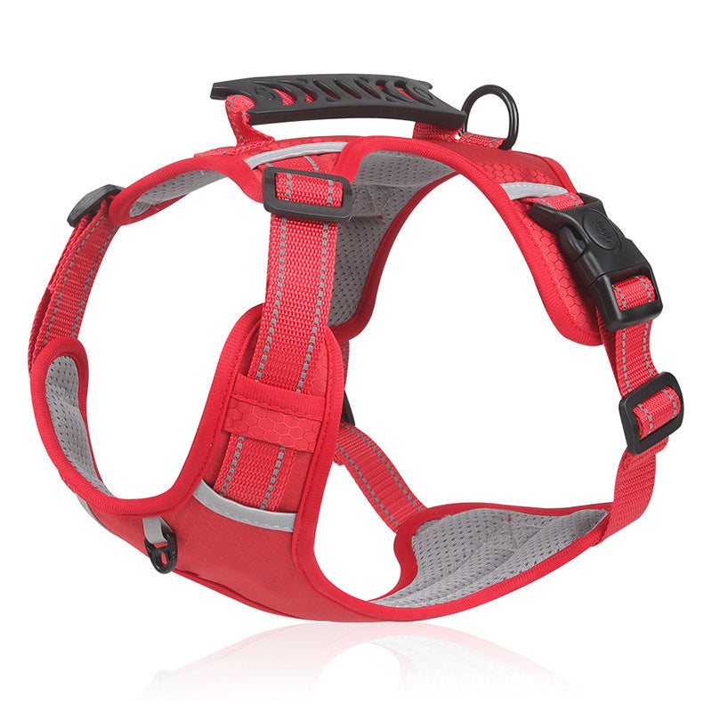 Anti-lost Pet Dog Cat Harness Reflective Set Elastic Bungee Dog Leash Lockable Buckle Car Seatbelt Buckle with Personalized ID Airtag Waterproof Holder