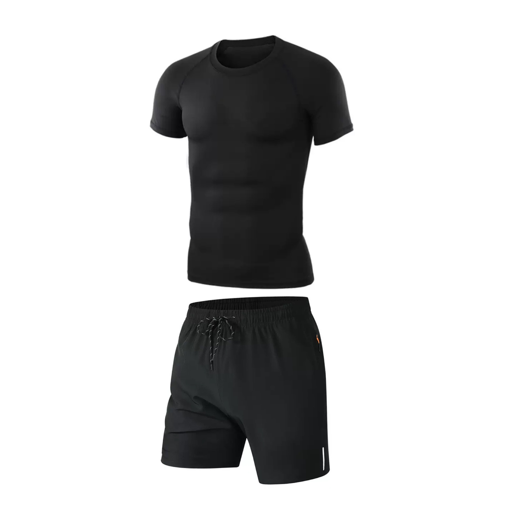 Men's Summer Quick Dry Compression Fitness Set Gym Wear