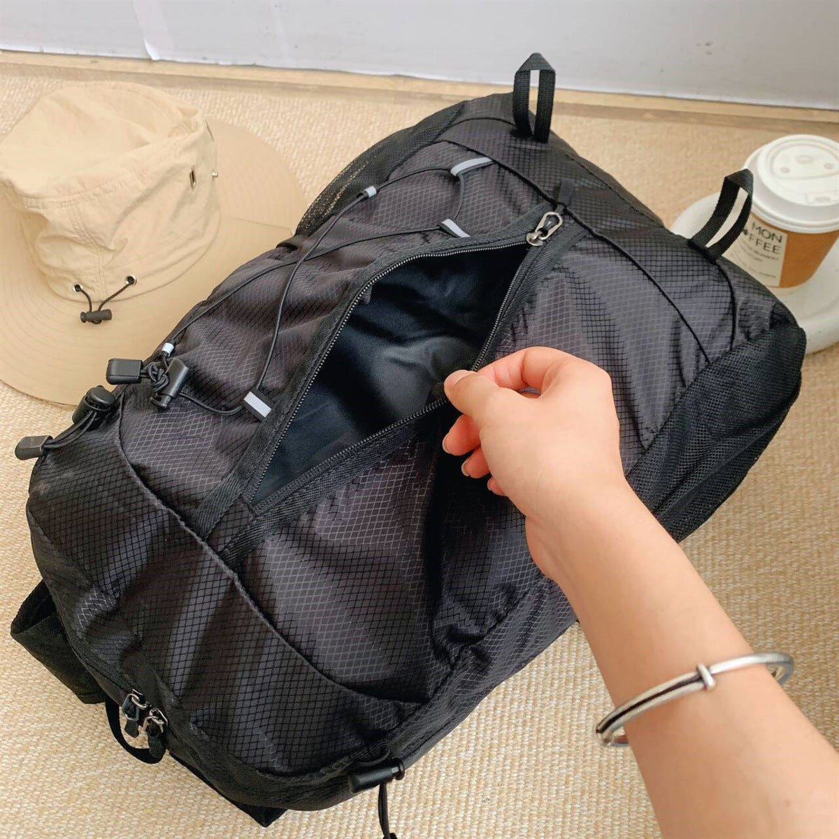 30L Lightweight Foldable Gym Backpack for Basketball Daily Use Outdoor Day Hiking Travel