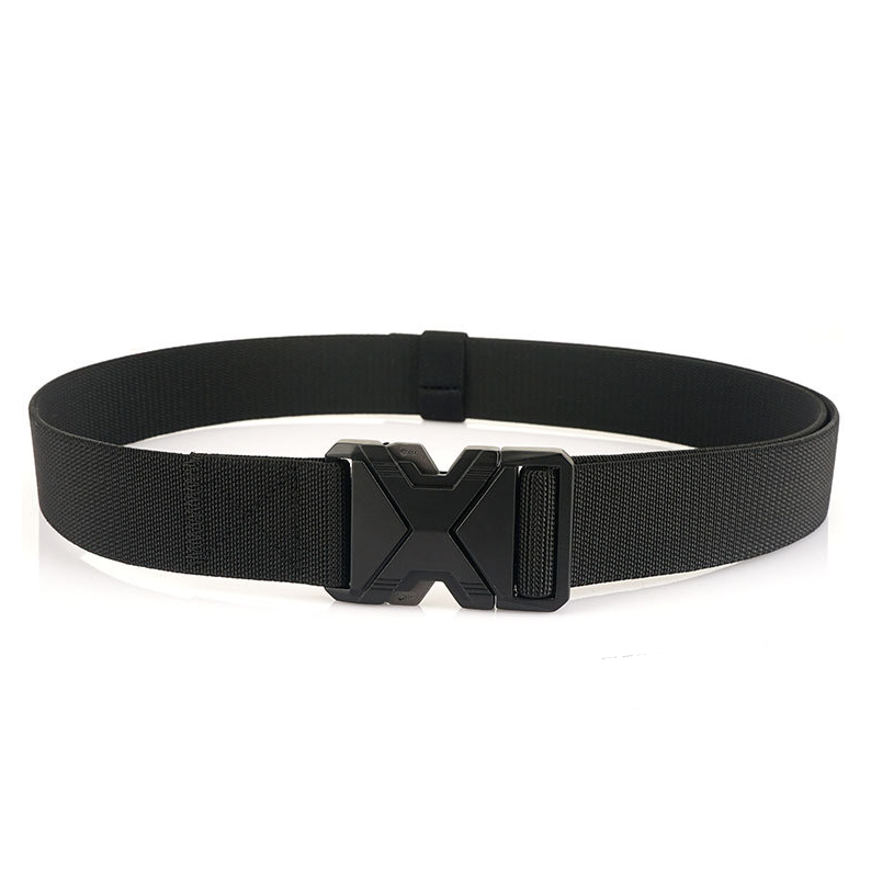 EDC Heavy Duty Zinc Alloy Quick-Release Buckle Elastic Nylon Webbing Tactical Belt